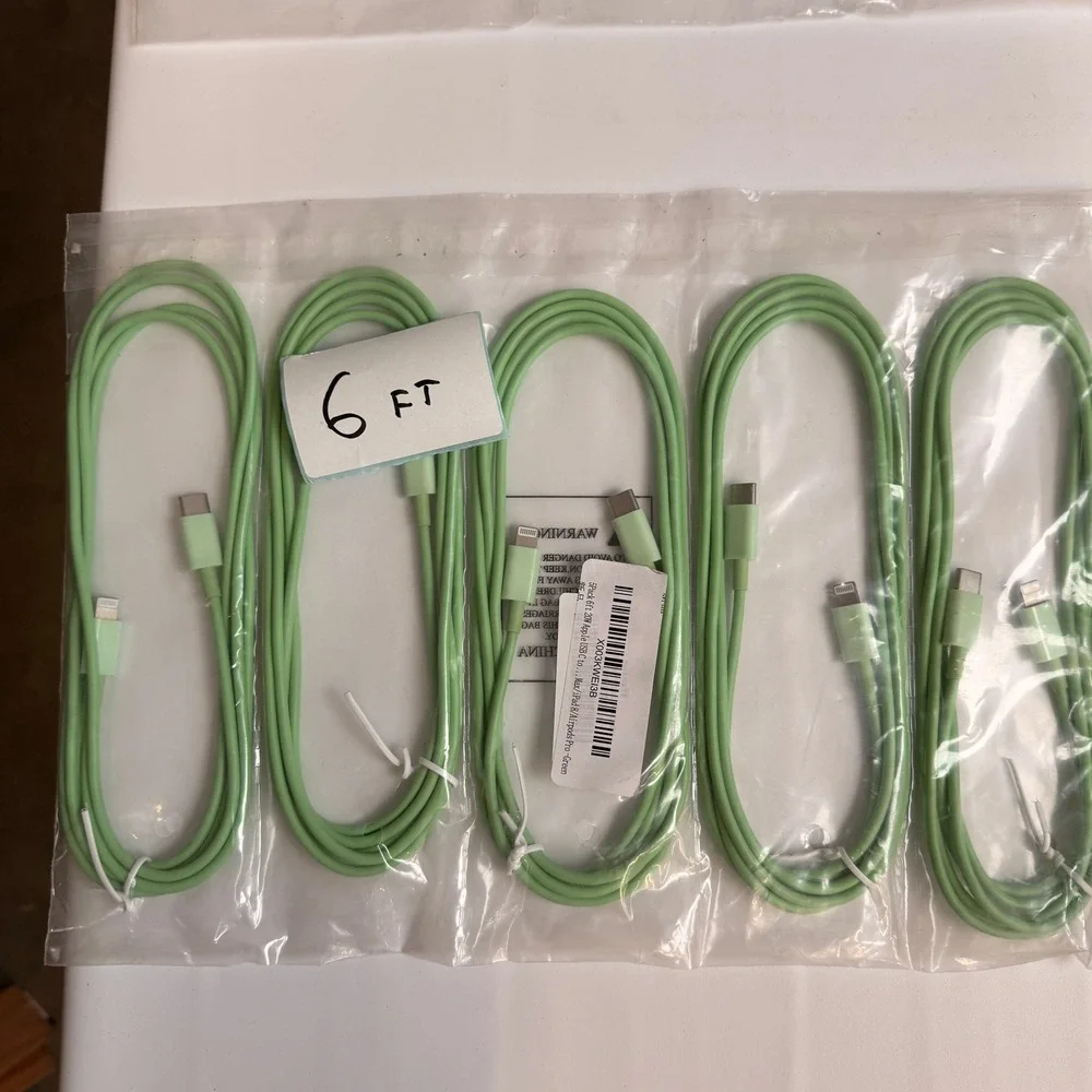 Lot of 18 Mixed USB C to Lightning Fast Charging Cables‎ 20W 3ft 6ft 10ft